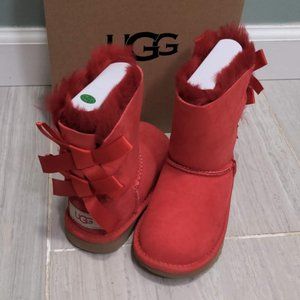 NEW Ugg Bailey bow red boots